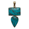 Charles Albert Alchemia - Turquoise 2 Stone Pendant - Body & Soul Boutique