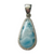 Charles Albert Silver - Larimar Teardrop Pendant with Edge Detail - Body & Soul Boutique