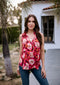 Veronica M Pleated Neck Shell-shopbody.com