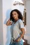 Veronica M. Tie Front Tee in Striped - Body & Soul Boutique