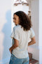Veronica M. Tie Front Tee in Striped - Body & Soul Boutique