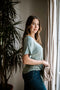 Veronica M. Tie Front Tee in Olive - Body & Soul Boutique