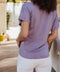 Veronica M. Tie Front Tee in Purple - Body & Soul Boutique