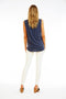 Veronica M S/L Cupro Surplice Top - Navy - Body & Soul Boutique