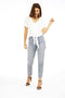 Veronica M. Tie Front Tee in White - Body & Soul Boutique