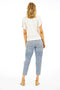 Veronica M. Tie Front Tee in White - Body & Soul Boutique