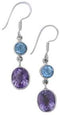 Charles Albert Silver - Multi Gemstone French Wire Earrings - Body & Soul Boutique