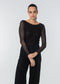 AMB Florence Double Sheer Solid in Black- shopify.com