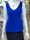 Joseph Ribkoff Double-V Tank - Royal Sapphire-shopbody.com