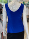Joseph Ribkoff Double-V Tank - Royal Sapphire-shopbody.com