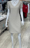 Frank Lyman Champagne Knit Dress-shopbody.com