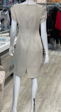 Frank Lyman Champagne Knit Dress-shopbody.com