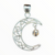 Charles Albert Silver - Silver Filagree Moon with Herkimer Diamond- shopbody.com