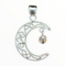 Charles Albert Silver - Silver Filagree Moon with Herkimer Diamond- shopbody.com