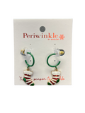 Periwinkle Stocking on The Green Hoop Earrings-shopbody.com