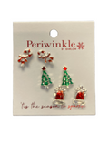 Periwinkle Periwinkle Merry Christmas Trees Earrings-shopbody.com