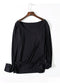 AMB Women's Kate Long Sleeve V Neck Top in Black - Body & Soul Boutique