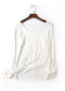 AMB Women's Kate Long Sleeve V Neck Top in White - Body & Soul Boutique