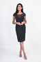 Frank Lyman Mesh Neckline Dress-shopbody.com