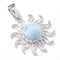 Charles Albert Silver - Larimar Sun Pendant - Body & Soul Boutique