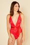 Cosabella Never Say Never Tie Me Up Deep V Bodysuit-shopbody.com