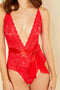 Cosabella Never Say Never Tie Me Up Deep V Bodysuit-shopbody.com
