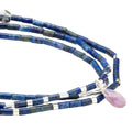 Scout Teardrop Stone Wrap Lapis - Amethyst - Silver - Stone Of Clarity