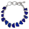 Charles Albert Silver - Beach Glass Bracelet - Cobalt Blue-shopbody.com