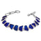 Charles Albert Silver - Beach Glass Bracelet - Cobalt Blue-shopbody.com
