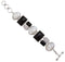 Charles Albert Silver - Mother of Pearl, Onyx and White Druzy Bracelet-shopbody.com