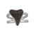 Charles Albert Silver - Shark Tooth Double Band Cuff Ring-shopbody.com