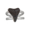 Charles Albert Silver - Shark Tooth Double Band Cuff Ring-shopbody.com