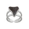 Charles Albert Silver - Shark Tooth Double Band Cuff Ring-shopbody.com