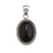 Charles Albert Silver - Onyx Oval Rope Pendant-shopbody.com