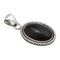 Charles Albert Silver - Onyx Oval Rope Pendant-shopbody.com