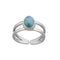 Charles Albert Silver - Larimar Ring-shopbody.com
