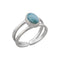 Charles Albert Silver - Larimar Ring-shopbody.com