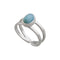 Charles Albert Silver - Larimar Ring-shopbody.com