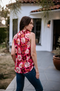 Veronica M Pleated Neck Shell-shopbody.com