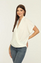 Veronica M Cupro Surplice Tee-shopbody.com