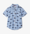 Hatley Seersucker Shark Short Sleeved Button Down Shirt-shopbody.com
