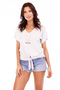 Veronica M. Tie Front Tee in White - Body & Soul Boutique