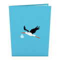 Lovepop Stork Blue 3D Card - Body & Soul Boutique