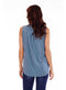 Veronica M S/L Cupro Surplice Top - Antique Blue - Body & Soul Boutique