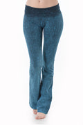 T-Party Mineral Wash Yoga Pant in Teal - Body & Soul Boutique