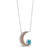Dune Jewelry Blue Moon Stationary Necklace - Larimar & Sand-shopbody.com