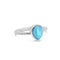 Dune Jewelry Rope Stacker Ring Pear Larimar-shopbody.com