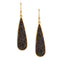 Charles Albert Alchemia - Druse Teardrop Earrings Black-shopbody.com