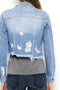 Hidden Jeans Cropped Fray Jacket back-shopbody.com