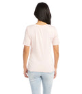 Karen Kane Side Drape Top Pale Pink-shopbody.com